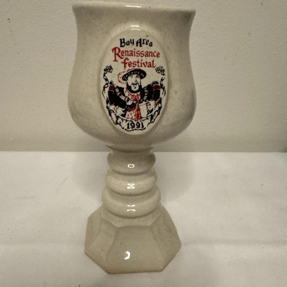 Bay Area Renaissance Festival Ceramic Jousting Knight Potter Pirate 1991 Vintage